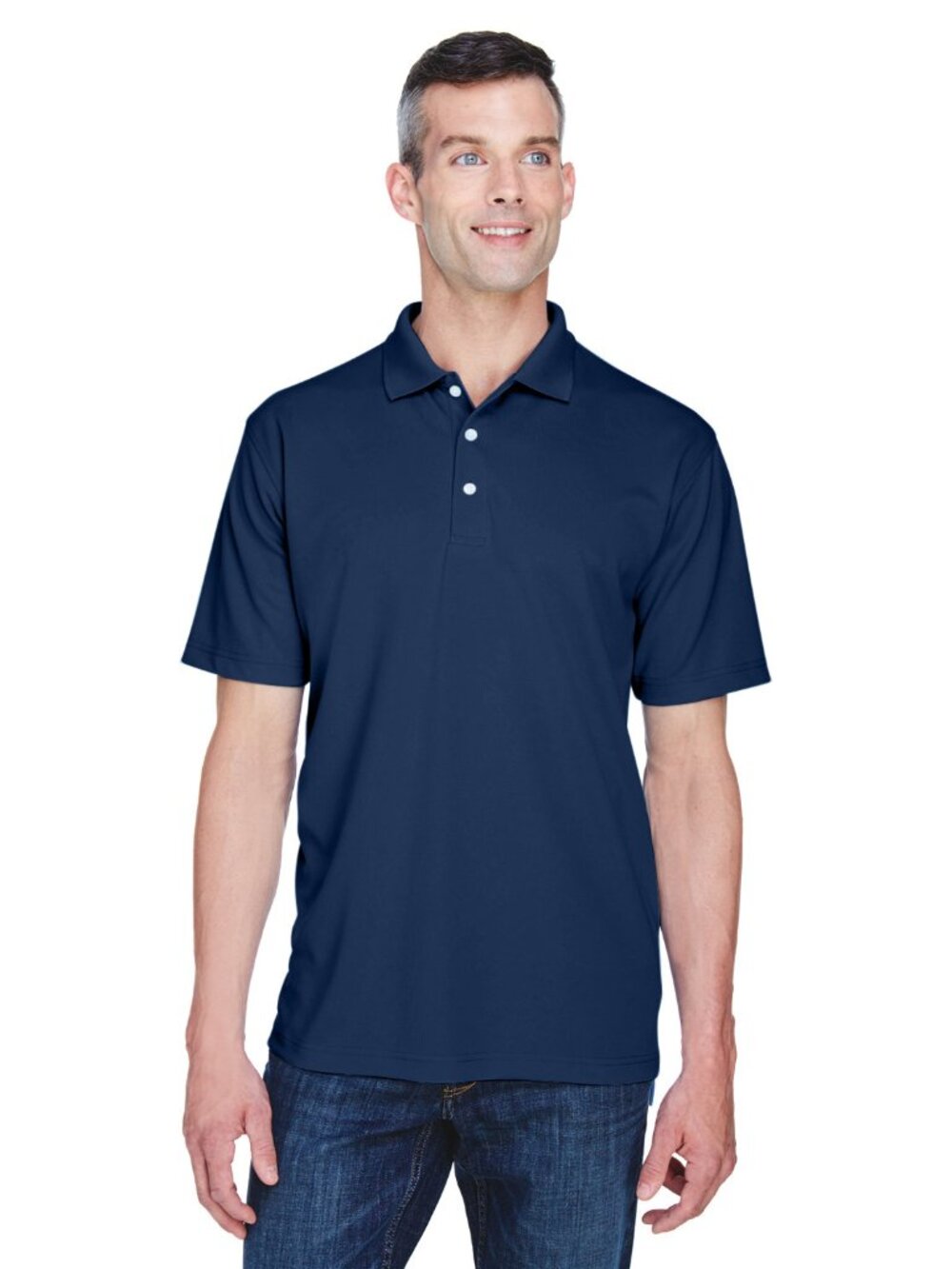NEW Ultraclub Men’s Navy Performance Polo Shirt